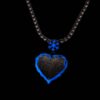 Glow-in-the-Dark Moissanite Pendant – Frozen Heart Design for Dazzling Elegance