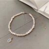 Elegant 11mm Baroque Pearl and Moonstone Choker Necklace for Stylish Jewelry Lovers