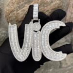 Custom Moissanite Letter Pendant – Unique Creative Design Necklace