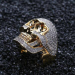 Stunning Moissanite Skull Bully Ring | Hip Hop Punk Jewelry Design