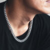 10mm White Gold Cuban Link Chain for Men | Durable & Stylish Accessory