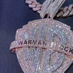 Moissanite Shield Pendant Necklace – Stunning ‘WARMAN BLOCK’ Design