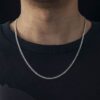 “Durable 3mm Stainless Steel Cuban Chain Necklace for Men & Women”