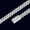 Luxurious 8mm Moissanite Diamond Cuban Chain Necklace for Elegant Style