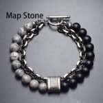 Stylish Natural Healing Stone Bead Layered Bracelet for Wellness