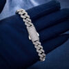 12MM Moissanite Diamond Prong Settings Cuban Link Bracelet | Luxurious Jewelry Accessory