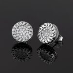 High-Quality Moissanite Lightning Round Stud Earrings – Sparkling Luxury