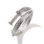 Moissanite Open Bracelet – Luxurious Sword Cross Design Jewelry