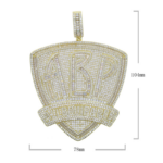 Moissanite Letter Shield Pendant – Stylish ABP ALLBOUIPAPER Jewelry