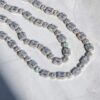 Elegant Emerald Cluster Moissanite Tennis Chain in White Gold – Luxurious Jewelry for Any Occasion