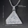 Exquisite Moissanite Pendant: Iced Baguette Cut Egyptian Eye of Horus Necklace