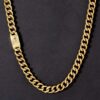 10mm Gold Lion Buckle Cuban Chain Necklace – Stylish Hip Hop Jewelry