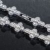 16mm Moissanite Star Cross Chain with Stunning Round Diamonds