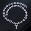 “16mm Micro Pave Ankh Necklace Chain – Stylish & Durable Link Jewelry”