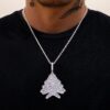 Charming Iced Christmas Tree Pendant | Festive Holiday Jewelry Accessory