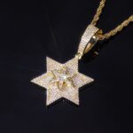 “Stunning Rotatable Star of David Pendant Necklace – Unique Jewish Jewelry”