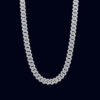 Luxurious 8mm Moissanite Diamond Cuban Chain Necklace for Elegant Style