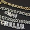 12mm Moissanite Cuban Chain Bracelets – DIY Mosaic Alphabet Designs