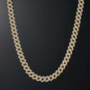 12MM Moissanite Diamond Cuban Link Chain – Prong Set Luxury Jewelry