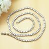 White Gold 3mm Iced Crystal Tennis Chain – Elegant Jewelry Accessories