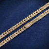 Stunning 8mm Yellow Gold Moissanite Cuban Link Chain for Timeless Elegance