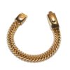 Gold 10mm Double Row Franco Chain Bracelet for Stylish Elegance