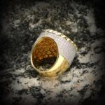 “Stunning Jesus Moissanite Gold Ring – Elegant Religious Jewelry”