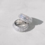 Stunning Moissanite Layered Diamond Ring in White Gold – Elegance Redefined