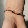 Stylish 5mm 18k Gold Rope Bracelet for Men and Women