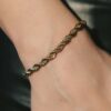 Stylish 5mm 18k Gold Rope Bracelet for Men and Women