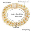 Luxurious 40mm Moissanite Double Row Trapezoidal Diamond Bracelet for Elegant Style