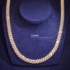 13MM Moissanite Diamond Cuban Chain Necklace | Prong Set Jewelry for Elegance