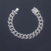 12mm Moissanite Micro Paved Cuban Link Bracelet – Stunning Elegance & Shine