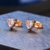 Stunning 3-Prong Heart Shaped Moissanite Earrings – Brilliant Diamond Alternative