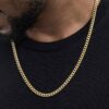 Gold 5mm Stainless Steel Cuban Chain Necklace – Durable & Stylish Jewelry