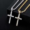 Stunning Diamond Skull Cross Moissanite Pendant Necklace – Unique Jewelry Design