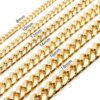 18mm Gold-Plated Stainless Steel Miami Cuban Chain Necklace