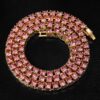 Elegant Gold Pink Tennis Chain – Available in 3mm, 4mm, & 5mm s