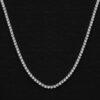 Elegant 3mm Moissanite Tennis Necklace in White Gold – Dazzling Luxury Jewelry for Every Occasion