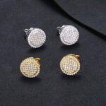 Elegant S925 Moissanite Round Earrings | 1.2mm Sparkling Jewelry