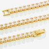 Stylish 4mm Gold Tennis Chain Set for Women – Elegant Jewelry Accessory