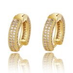 Sparkling Moissanite Iced Hoop Earrings | Dazzling Jewelry for Every Occasion