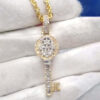 “Custom Hamsa Key Pendant Necklace with Durable Rope Chain – In Stock Now!”