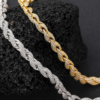 8mm Moissanite Luxury Full Diamond Twist Chain Necklace – Exquisite Elegance