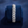 13MM Moissanite Diamond-Studded Cuban Link Bracelet – Elegant Luxury Jewelry