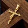 “Elegant Gold Crucifix Cross Pendant Necklace – Perfect for Faith and Style”