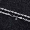 Durable 4mm Stainless Steel Rope Chain – Perfect for Jewelry Making and Craft Projects