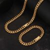 Men’s 18K Gold 8mm Cuban Link Chain – Stylish & Durable Jewelry