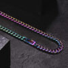 Men’s 8mm Rainbow Miami Cuban Link Chain – Stylish and Durable Jewelry