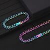 Men’s 8mm Rainbow Miami Cuban Link Chain – Stylish and Durable Jewelry